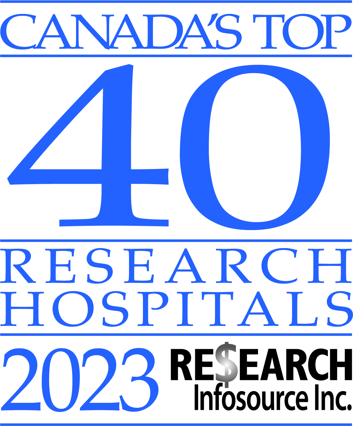 Canadian top 40 research hospital list 2023